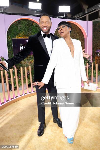 Terrence J and Tichina Arnold attend the 55th NAACP Image Awards at Shrine Auditorium and Expo Hall on March 16, 2024 in Los Angeles, California.