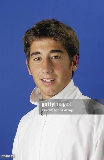 Portrait of ATP player Marc Lopez of Spain on May 27, 2003 in Paris, France.