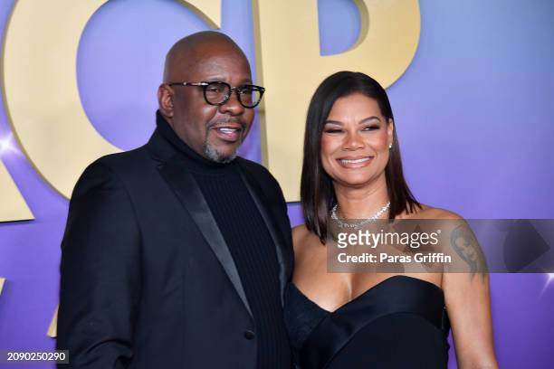 Bobby Brown and Alicia Etheredge attend the 55th NAACP Image Awards at Shrine Auditorium and Expo Hall on March 16, 2024 in Los Angeles, California.