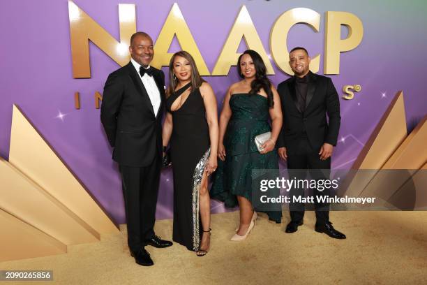Kenard Gibbs, Wanda Sutherland, Lehana Molino and Eric Thomas attend the 55th Annual NAACP Awards at the Shrine Auditorium and Expo Hall on March 16,...