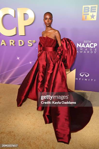 Madisin Rian attends the 55th NAACP Image Awards at Shrine Auditorium and Expo Hall on March 16, 2024 in Los Angeles, California.