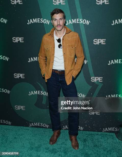 Luke Gulbranson attends Jameson Irish Whiskey's St. Patrick’s Eve celebration in Times Square on March 16, 2024 in New York City.