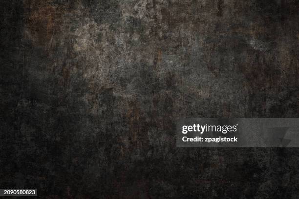 black or dark grey grunge textured abstract background - zementboden stock-fotos und bilder