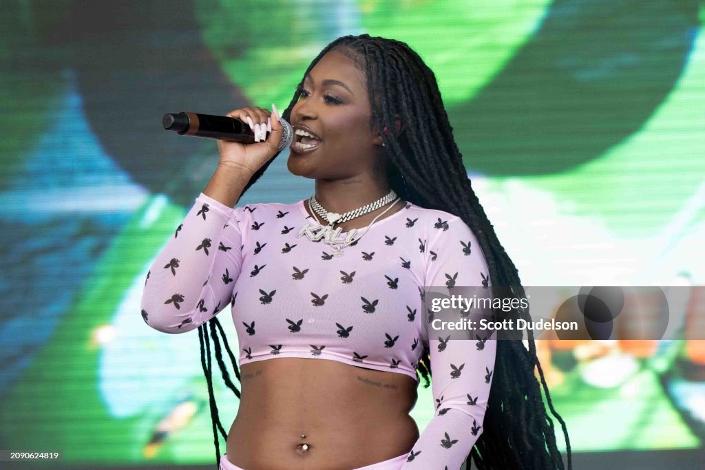 Kaliii Rapper Body Rapper Kaliii performs onstage during day 2 of Rolling Loud 2024 at ...