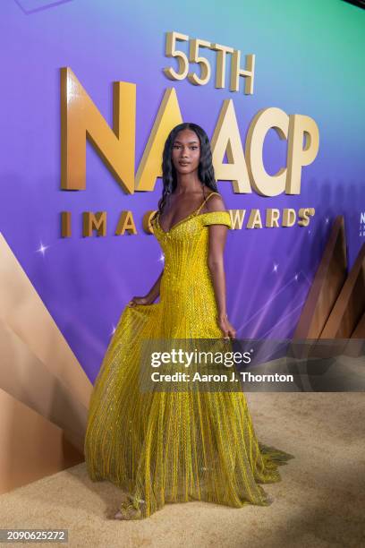 Mariama Diallo attends the 55th NAACP Image Awards at Shrine Auditorium and Expo Hall on March 16, 2024 in Los Angeles, California.
