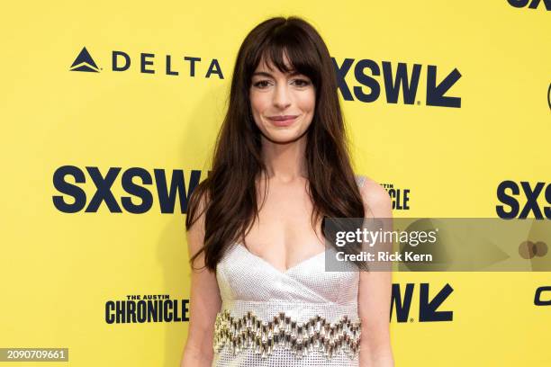 Anne Hathaway attends the world premiere of "The Idea of You" during the 2024 SXSW Conference and Festival at The Paramount Theatre on March 16, 2024...