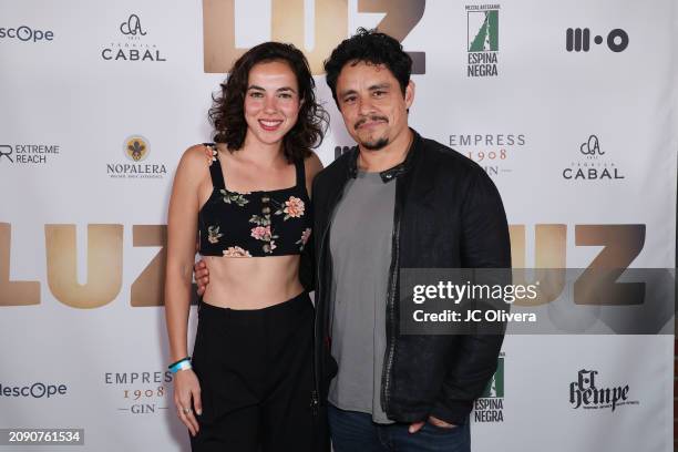 Cristina Rodlo and Jesse Garcia attend the official LUZ Films launch party at Telescope on March 16, 2024 in Los Angeles, California.