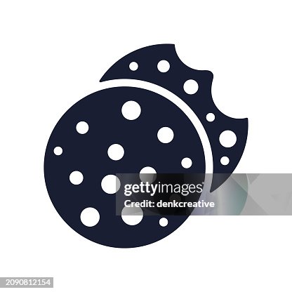 Solid Vector Icon for Cookie Solid Vector Icon for Cookie