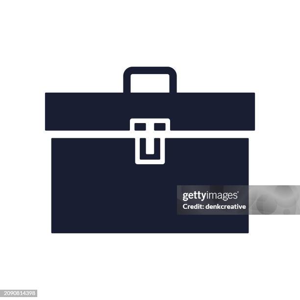 solid vector icon for toolbox - hammer logo stock illustrations