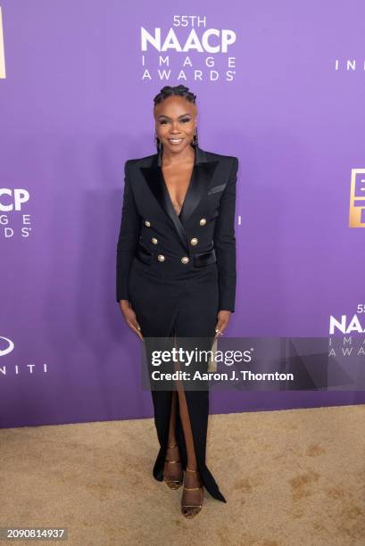 Kharmony Fortune attends the 55th NAACP Image Awards at Shrine Auditorium and Expo Hall on March 16, 2024 in Los Angeles, California.