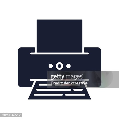 Solid Vector Icon for Printer Solid Vector Icon for Printer