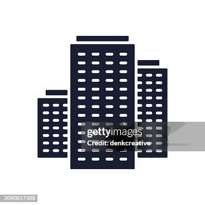 Solid Vector Icon for City Skyscraper Solid Vector Icon for City Skyscraper