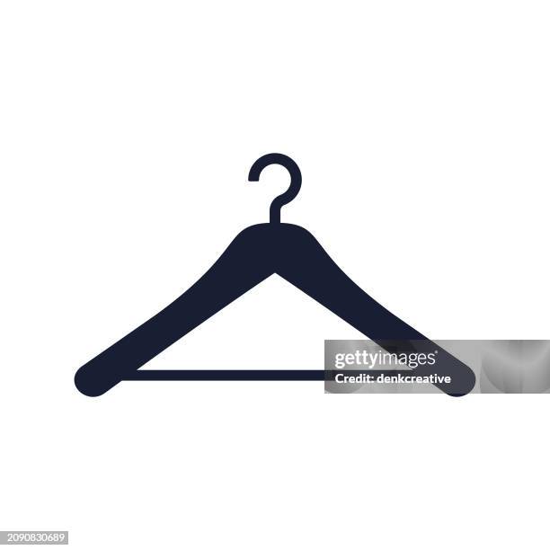 stockillustraties, clipart, cartoons en iconen met solid vector icon for coathanger - kledinghanger