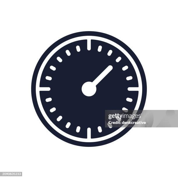 solid vector icon for time - checking time office stock illustrations