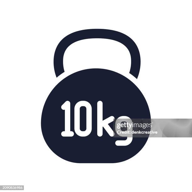 solid vector icon for weight lifting - hard workout stock illustrations