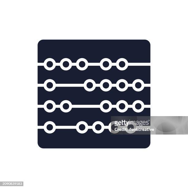solid vector icon for math - slide rule stock illustrations