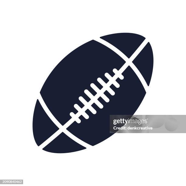solid vector icon for football - leather texture stock illustrations