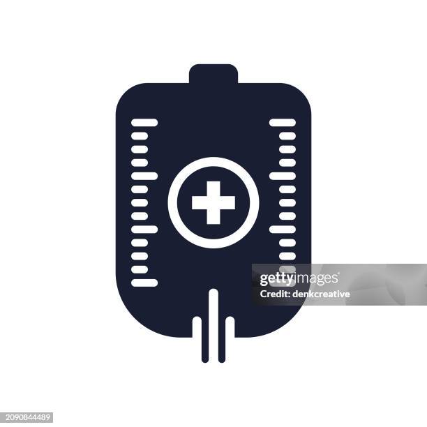 solid vector icon for serum - pharmaceutical packaging stock illustrations