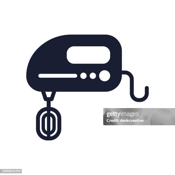 solid vector icon for blender - electrical services logo stock illustrations