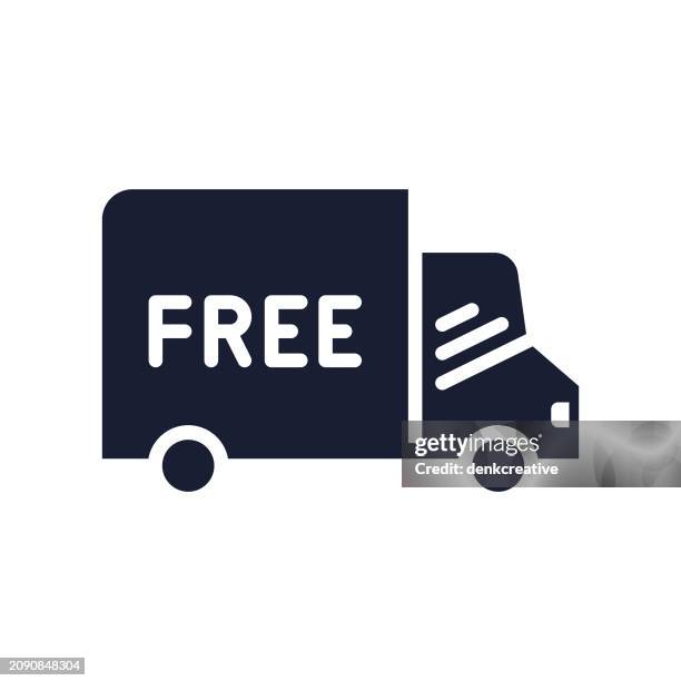 stockillustraties, clipart, cartoons en iconen met solid vector icon for free delivery - auto post production filter