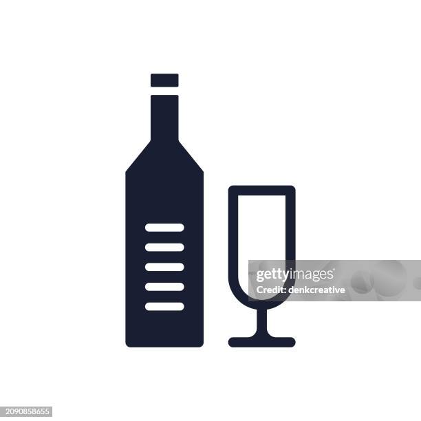 solid vector icon for alcoholic beverage - pub logo stock illustrations