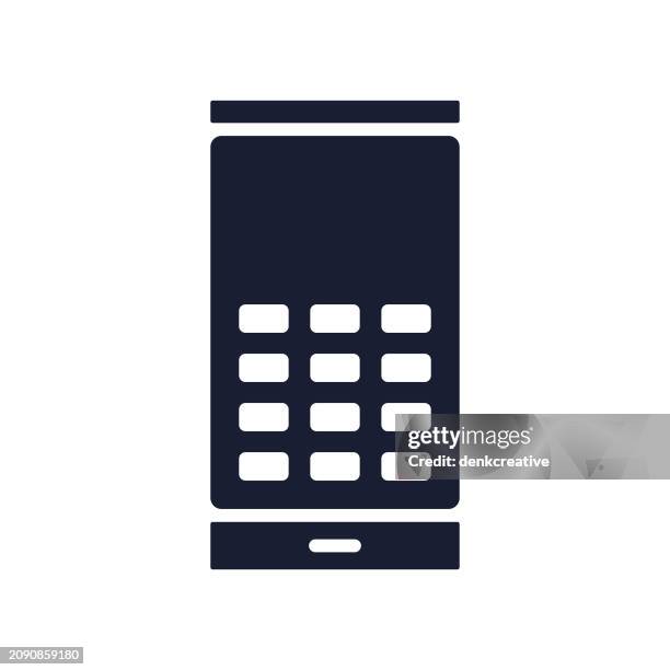 solid vector icon for smartphone - android mockup stock illustrations