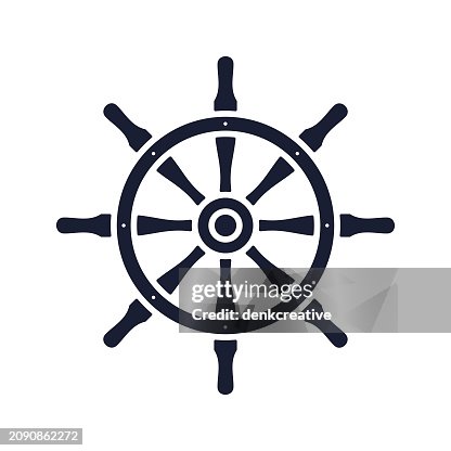 Solid Vector Icon for Yacht Rudder Solid Vector Icon for Yacht Rudder