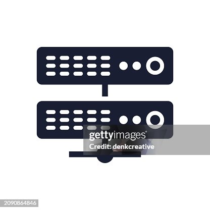 Solid Vector Icon for Network Rack Solid Vector Icon for Network Rack