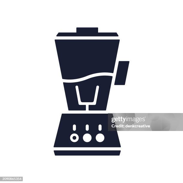 solid vector icon for blender - making smoothie stock illustrations