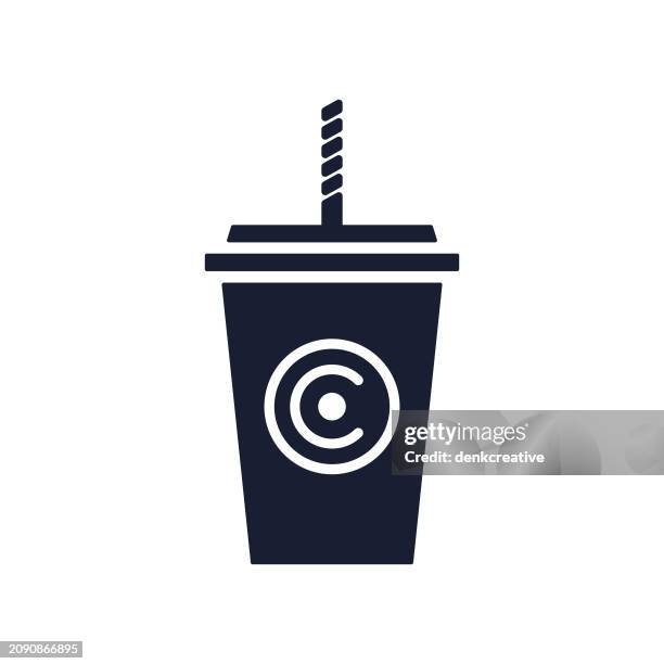 solid vector icon for cold drink - ice cube stock illustrations