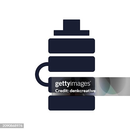 Solid Vector Icon for Vacuum Flask Solid Vector Icon for Vacuum Flask