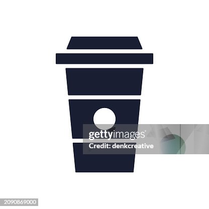 Solid Vector Icon for Hot Coffee Solid Vector Icon for Hot Coffee