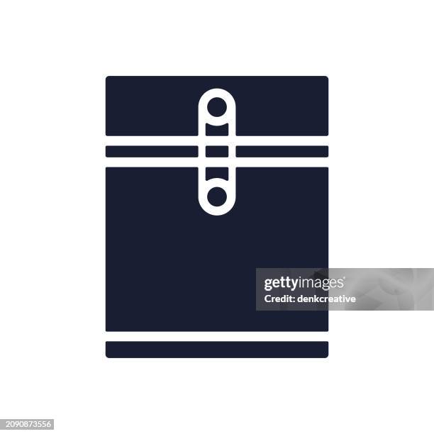 solid vector icon for file folder - security response stock illustrations