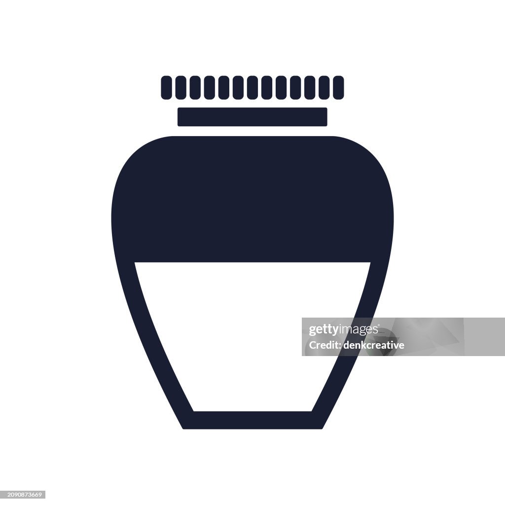 Solid Vector Icon for Cookie Jar