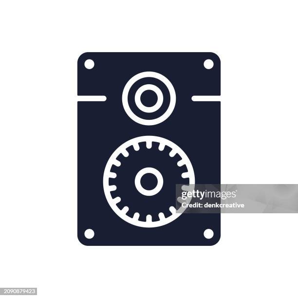 solid vector icon for sound system - home theater setup stock illustrations