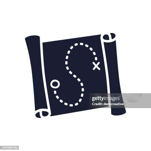 solid vector icon for treasury map - treasury stock illustrations