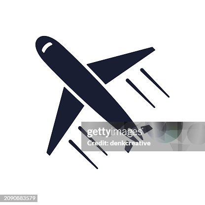 Solid Vector Icon for Airplane Journey Solid Vector Icon for Airplane Journey