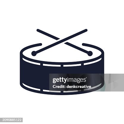 Solid Vector Icon for Drums Solid Vector Icon for Drums