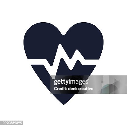 Solid Vector Icon for Heart Condition Solid Vector Icon for Heart Condition