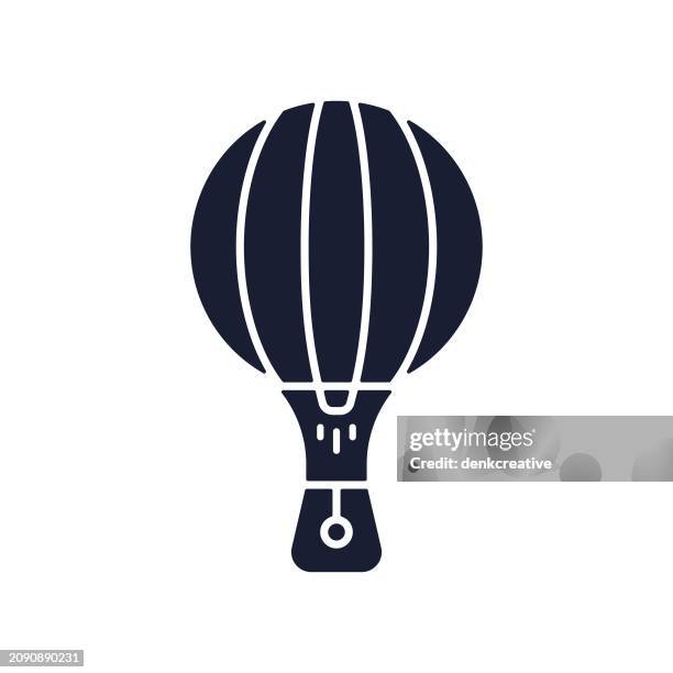 solid vector icon for air travel - glider stock illustrations