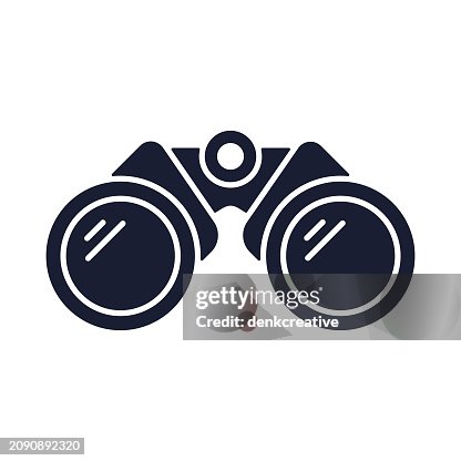 Solid Vector Icon for Binoculars Solid Vector Icon for Binoculars