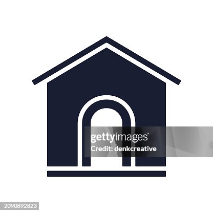 Solid Vector Icon for Doghouse Solid Vector Icon for Doghouse