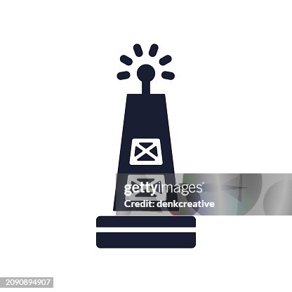 Solid Vector Icon for Communication Tower Solid Vector Icon for Communication Tower