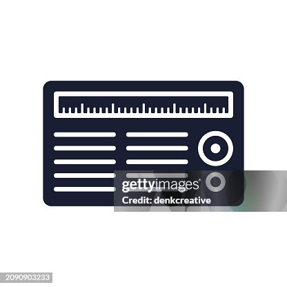 Solid Vector Icon for Radio Solid Vector Icon for Radio