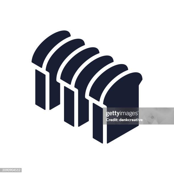 solid vector icon for bread - loaf of bread stock illustrations