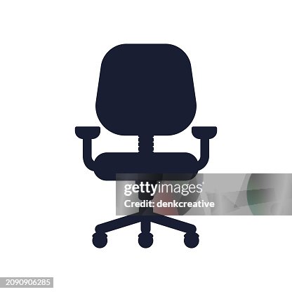 Solid Vector Icon for Office Chair Solid Vector Icon for Office Chair