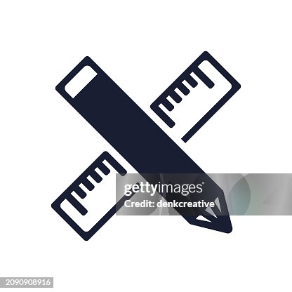 Solid Vector Icon for Drawing Tools Solid Vector Icon for Drawing Tools