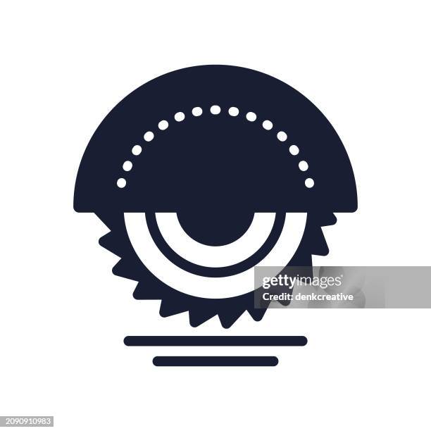 solid vector icon for electric saw - carpentry logo stock illustrations