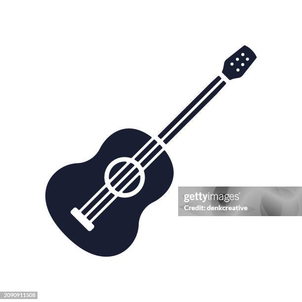 solid vector icon for guitar - guitar plectrum stock illustrations