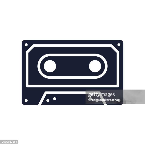 solid vector icon for tape - vhs stock illustrations
